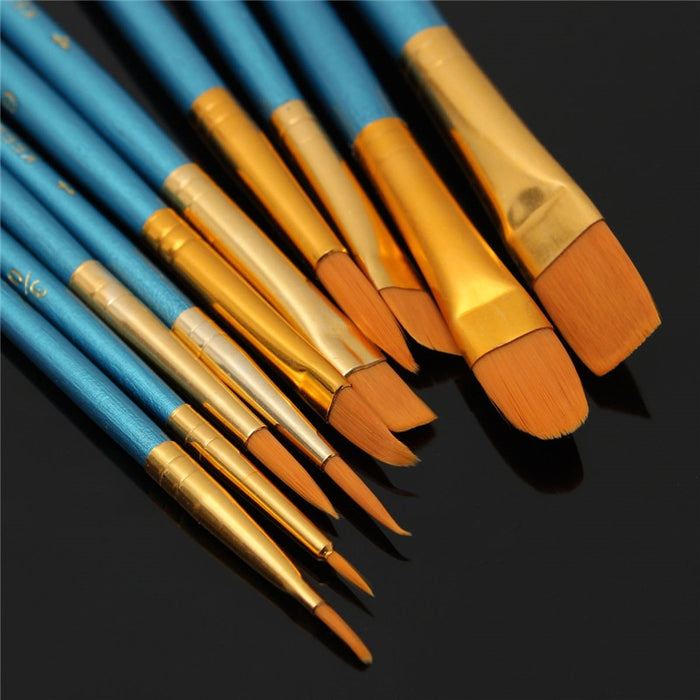 Buy Paintbrush: 10/4pcs Wooden Paint Brush Set