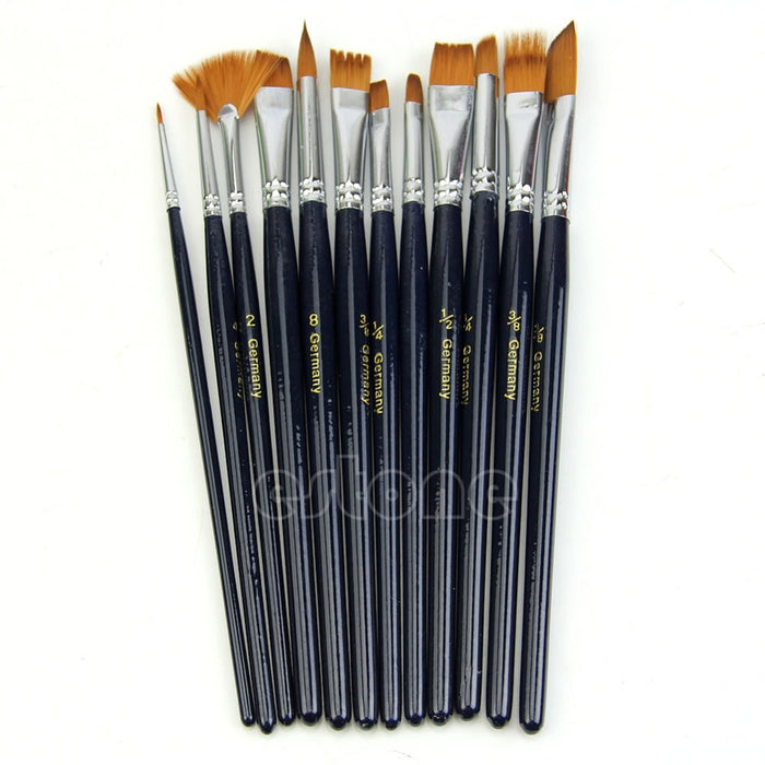Buy Paintbrush: 12Pcs/set Acrylic Watercolor Painting Brush