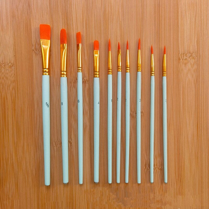 Buy Paintbrush: 10pcs/Set Muliple Sizes Paint Brushes