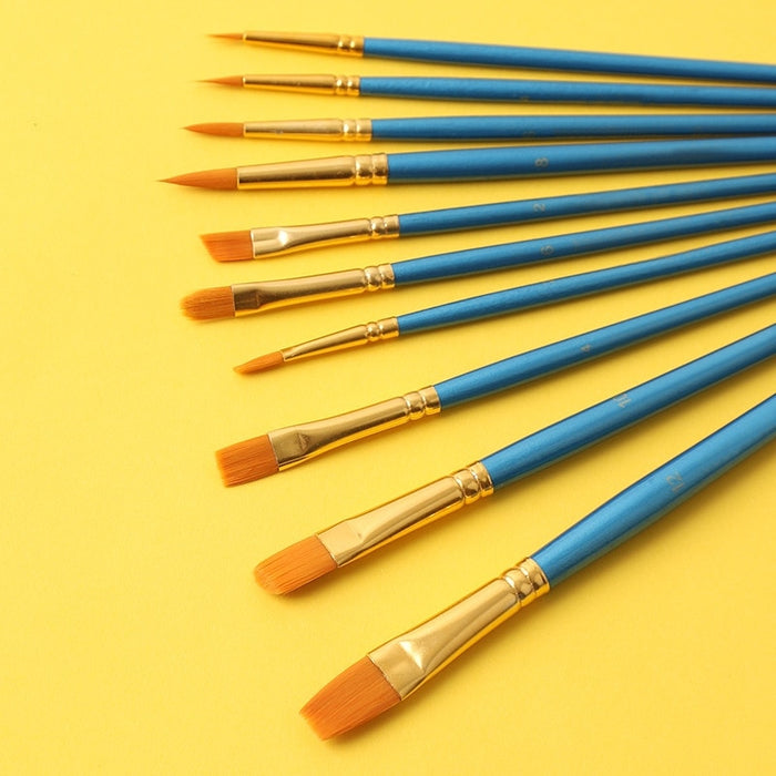 Buy Paintbrush: 10pcs/Set Muliple Sizes Paint Brushes