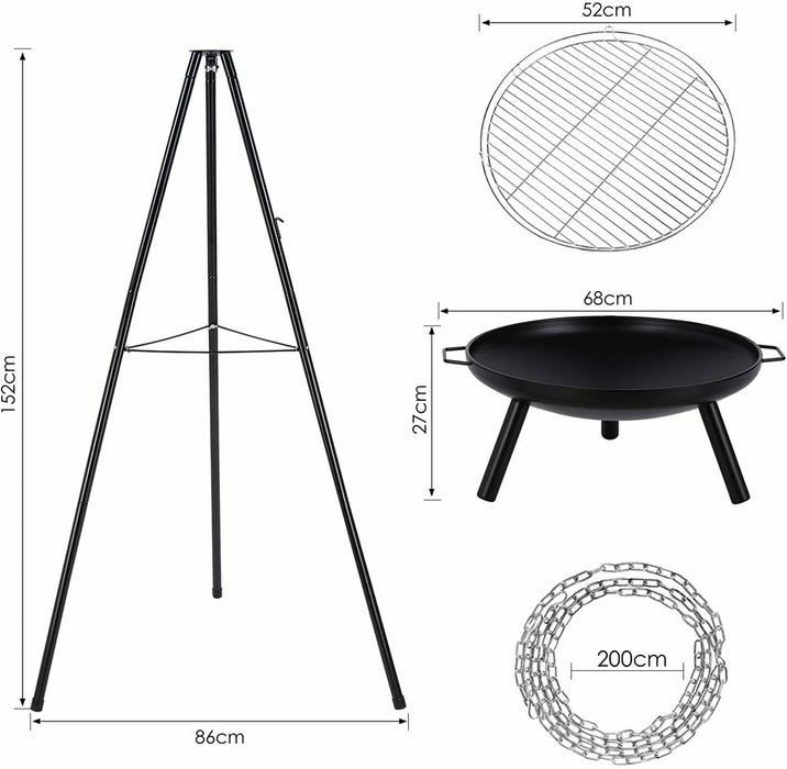 Buy grill: Outdoor BBQ Fire Pit Bowl