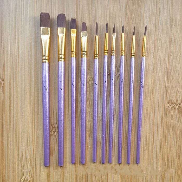 Buy Paintbrush: 10pcs/Set Muliple Sizes Paint Brushes